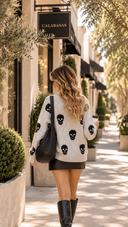 Calabasas Skull Knit Sweater