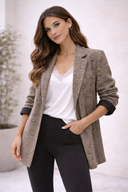 Boyfriend Houndstooth Blazer