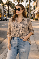 Golden Muse Leopard Blouse