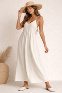 Linen Daydream Bow-Tie Dress