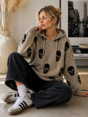 Malibu Skull Knit Hoodie
