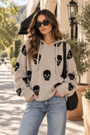 Malibu Skull Knit Hoodie